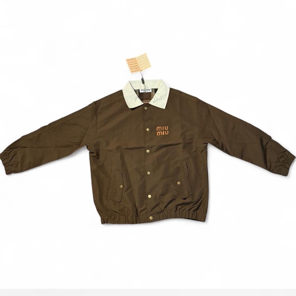 Miu Miu Brown Jacket with Cream Collar